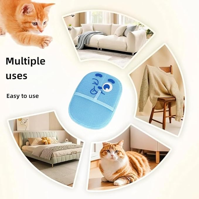 2026 Thickened Electrostatic Pet Hair Removal Gloves for Dogs & Cats，Reusable & Washable Cat Hair Removal Glove, Pet Hair Remover Tool for Furniture Clothing, Couch, Carpet, Car Seat, Bed