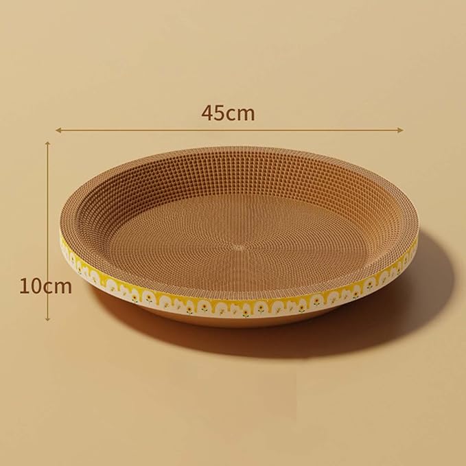 Cat Scratch Pad Cat Scratcher Bowl Nest Corrugated Sleeping Mat Furniture Protection Grinding Claw Cardboard Bed Suitable for Indoor Cats Rest Play Re, 45cmx10cm
