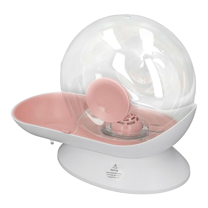 Pet Water Dispenser Snail Shape Automatic Water Drinking Fountain 2.8L Large Capacity for Dogs and Cats (Pink)