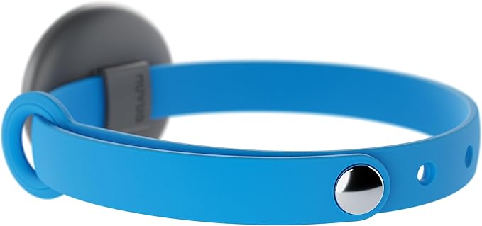 Nuvuq Cat Collar with Airtag Holder - Soft, Comfortable, and Lightweight Breakaway Collar with Air Tag GPS Tracker Holder for Outdoor Cats and Sensitive Skin Kittens by Nuvuq (6 ⅞" to 10 ¼", Blue)