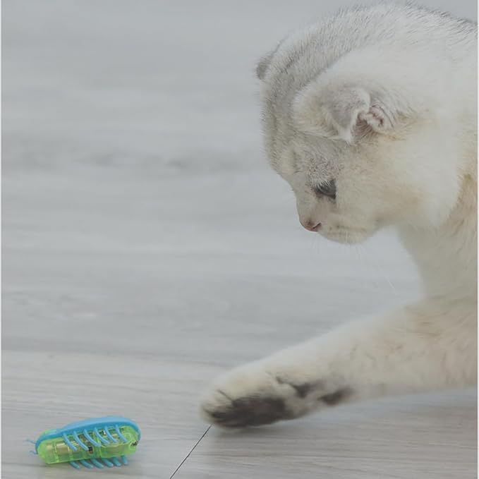 Zerodis Cat Interactive Toys, 7Pcs Mini Cute Cat Playing Toy Electric Funny Interactive Toy with Battery for Cats Kitten Training Playing Chewing