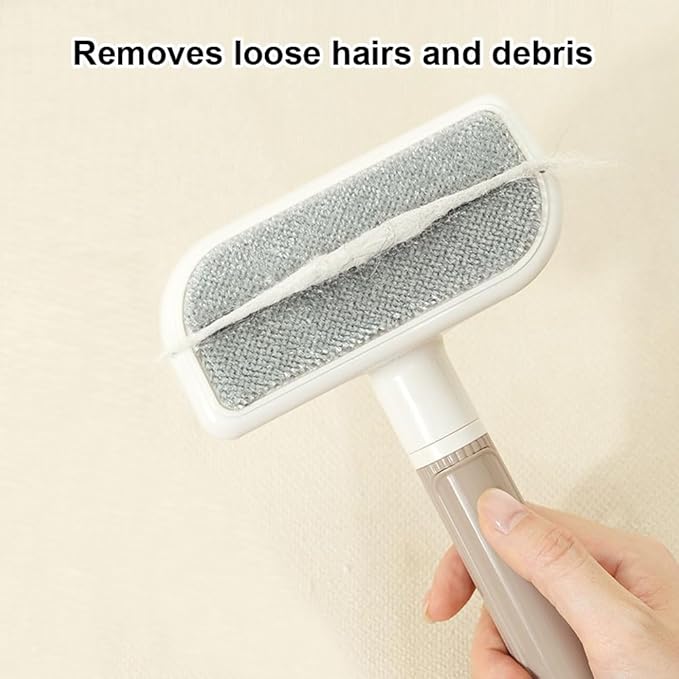 3 in-1 Pet Grooming Brush Set for Dogs & Cats, Self-Cleaning Deshedding Brush & Slicker Brush, Hair Remover Tool for Indoor Long & Short Haired Pets