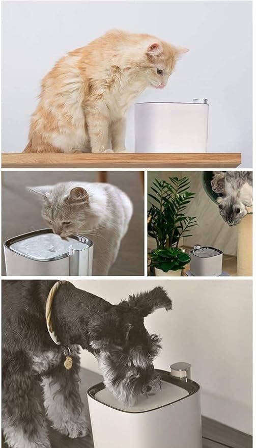 Liusj JUnst Cat Drinking Water Fountain,with Activated Carbon Filter,3L Ultra Quiet Pet Fountain,Cat Drinking Fountain Waterfall,for Cats, Dogs, Multiple Pets