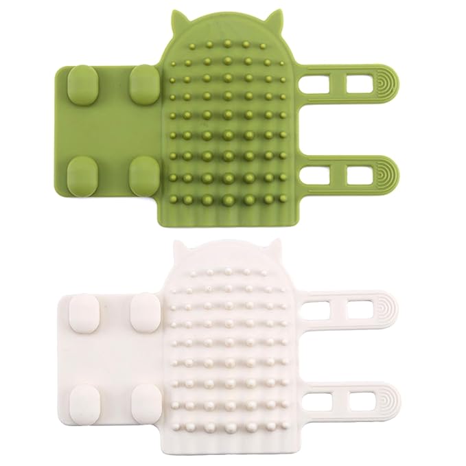 Self Groomers Soft Cats Wall Corner Massager Comb Brush Rubs The Face with A Tickling Comb Grooming Supply Self Groomers for Indoor Self Groomers Brush for Scratching Post Self