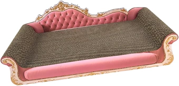 Cat Scratcher Sofa Bed Cat Scratching Board Home Furniture Protector Pet Bed Scratching Pad for Kitten Indoor Cats Playing, Pink
