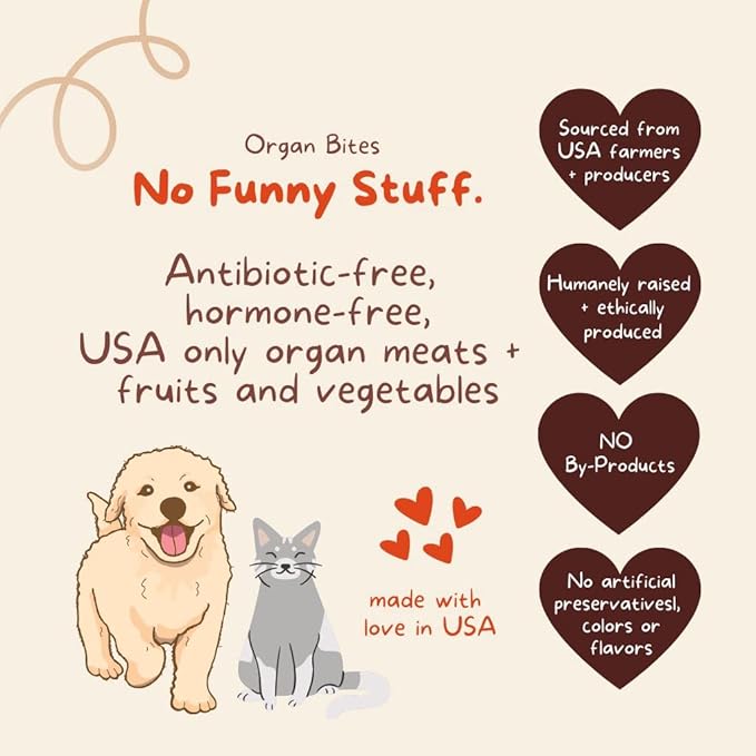CocoTherapy Organ Bites! Dog and Cat Treat (Turkey + Pumpkin) 3 Oz.