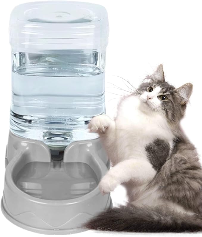 Large Capacity Pet Drinking Dispenser - Automatic Cat Dog Feeder, Bowl | Watering Station for Small Medium Puppy Kitten Animals, Spill Resistant Household Indoor Supply