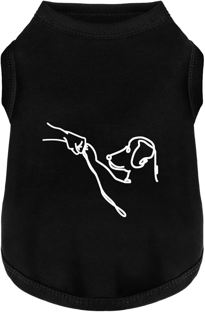 Discover Cozy Cotton Canine Wear: Lightweight, Breathable and Soft, Dog Shirt Vest with Eye-Catching Graphics(HIGH Five), Keeping Your Furry Friend Warm and Comfy! Black S