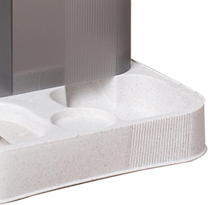 Dual Bowl Cat Feeder, Moderate Capacity, Removable for Easy Cleaning, Elegant Home Decor, Dining Environment, Meets All Day Feeding and Watering Needs (White)