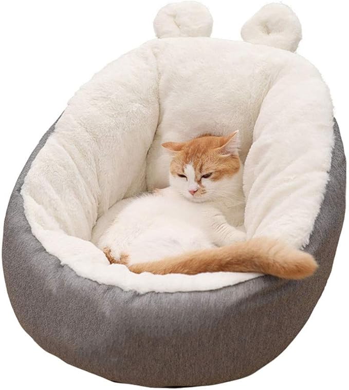 Creative Cute Ear Dog Kennel Cat Litter Small Dogs Warm in Winter Deep Sleep Mattress 42CM 42CM 30CM