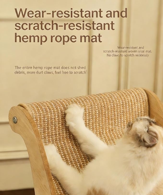Cat Recliner Scraper Board,Cat Scratch Pad Bed Lounge for Indoor Cats,Modern Cats Furniture for Scratching and Resting,Sisal Cat Chair Fits Cats Up to 20 in Body Length (Replacement Pad)
