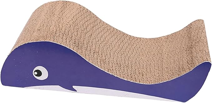 Corrugated Scratching Couch Cat Scratcher Cardboard Large Furniture Protection Pet Supplies Cat Scratching Pads for Sleeping, Whales, 41cmx21cmx11cm