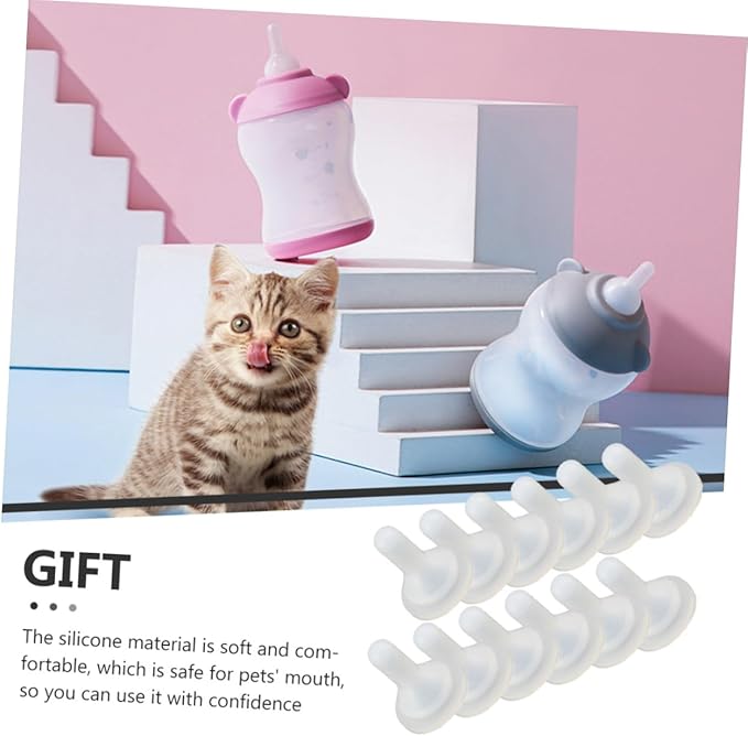 Milisten 20pcs Small Animal Feeding Watering Supplies Cat Feeders for Indoor Kitten Supplies Puppy Pacifier