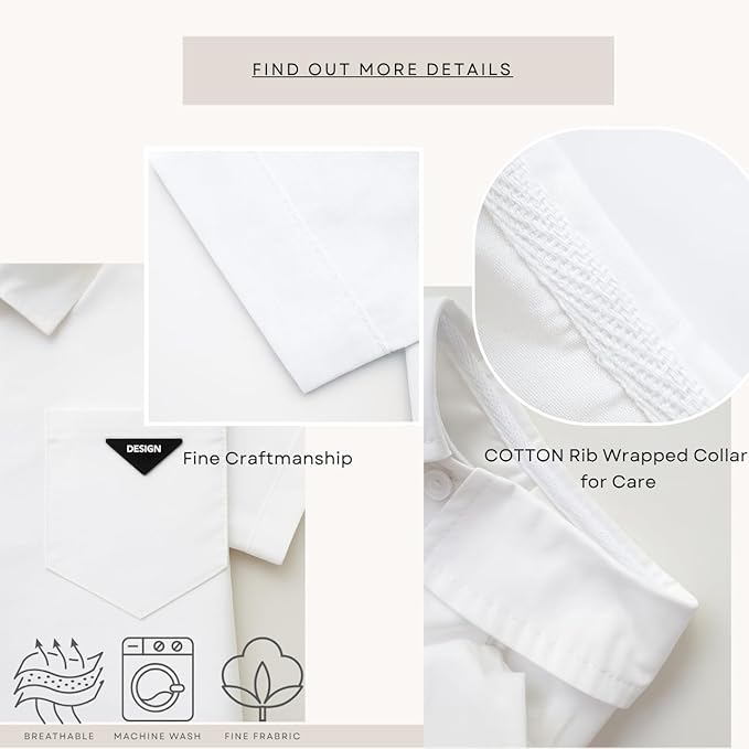Luxury Pet Dress Shirt – White Designer Button-Up Outfit, Custumes, Formal Dog Shirt for Wedding, Birthday Party, Photoshoot, Puppy & Kitten Fashion Apparel (Medium 5.6–8.8 lbs)