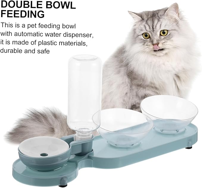 Pet Supplies Cat Feeder Water Bottle Automatic Pet Water Feeder Raised Cat Bowl