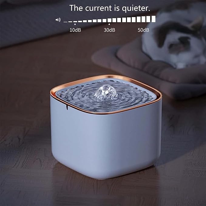 GeRRiT 3L Automatic Cat Water Fountain Automatic Circulation Big Space Super Quiet USB Pet Water Fountain PP Cat Drinking Fountain with Filter Pet Water Dispenser for Kitte