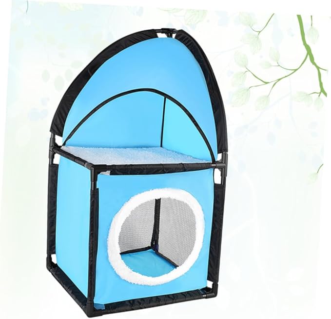 SUPVOX Double Cat Tree Furniture with Tunnel Design Cat Scratcher and Play House Removable Cushion Pet Bed Protects Furniture from Scratches