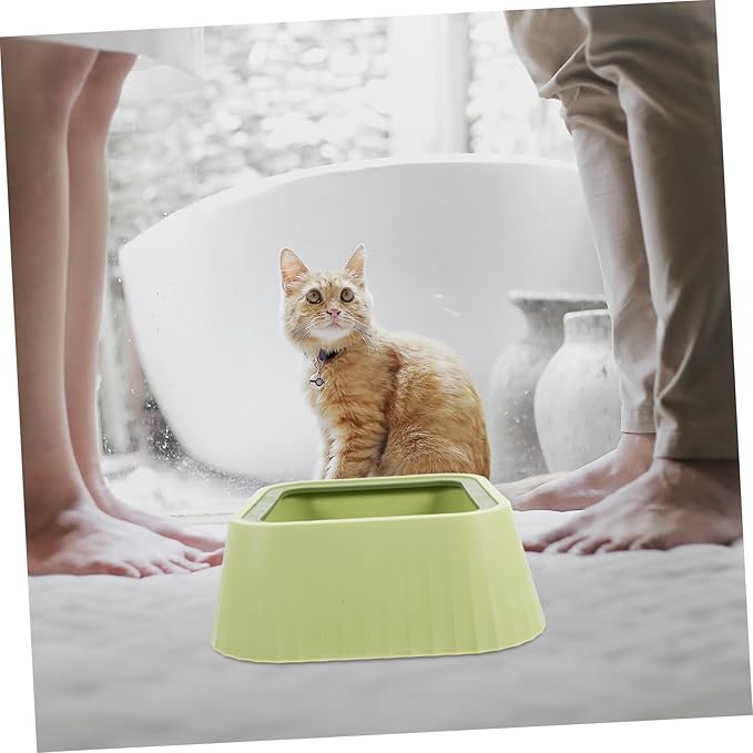 POPETPOP Pet Floating Water Bowl for Dogs Cats Spill Design Plastic Keeps Area Tidy Encourages Hydration for Small Dogs and Cats