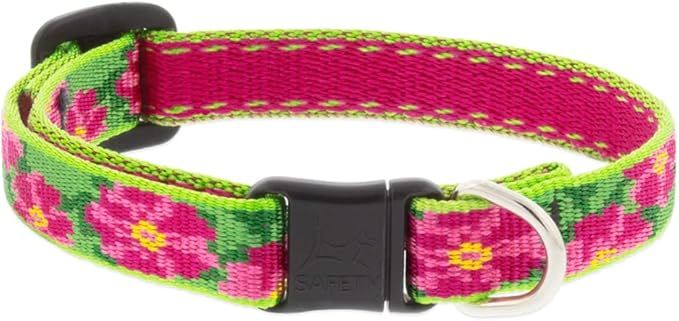 Lupine Cat Safety Collar 1/2" Wide Petunias adjusts 8-12"