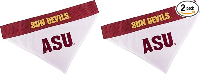 Pets First Collegiate Pet Accessories, Reversible Bandana, Arizona State Sun Devils, Small/Medium (Pack of 2)