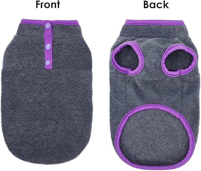 Dog Fleece Sweater, Soft Dog Vest Apparel Sleeveless Puppy Winter Cold Weather Clothes Doggie Jacket Pullover for Small Medium Dog and Cat(Grey,XL)