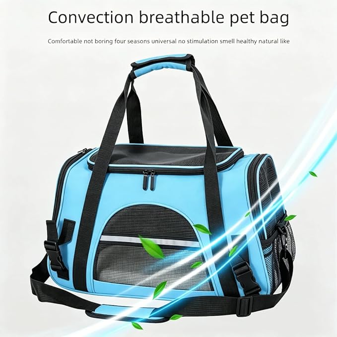 Cat Carriers, Dog Carriers, Pet Carriers – Airline-Approved Soft-Sided Bag for Cats & Small Dogs (Up to 15 lb), Foldable, Breathable Mesh, Privacy Cover, Washable & Lightweight