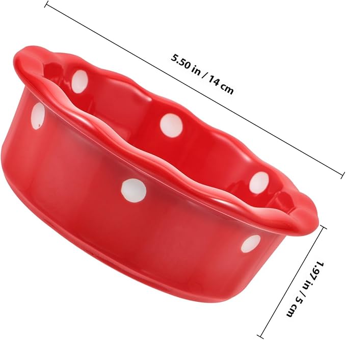 Christmas Ceramic Cat Bowl and Dog Food Bowl with Glazed Ceramic Suitable for Puppy Feeding and Watering Holiday Theme Pet Supply
