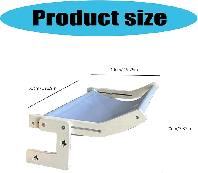 Strong Metal Hook Pet Perch for Openings and Beds Includes Soft Washable Pad for Cozy Napping Indoor Furniture
