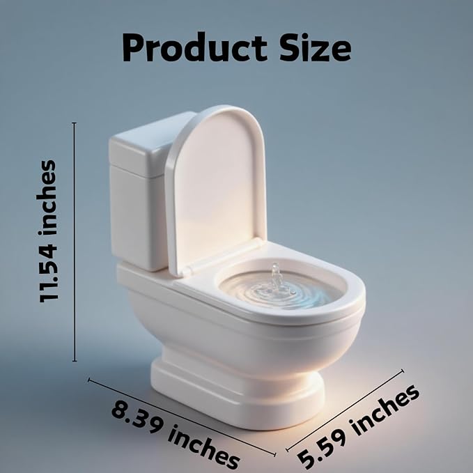 Toilet-Shaped Automatic Pet Water Fountain, Leak-Proof Electric Cat & Dog Water Dispenser, Continuous Fresh Water Dispenser for Pet