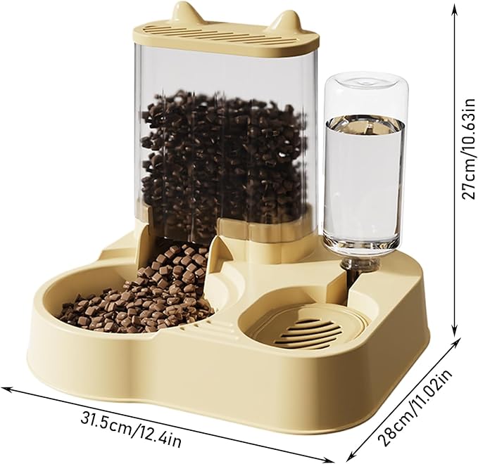 Automatic Dog Feeder – Large Capacity Pet Food Bowl, Programmable Cat Treat Dispenser | Durable Longtail Feeder Accessory for Dogs Cats Home Office Pet Care