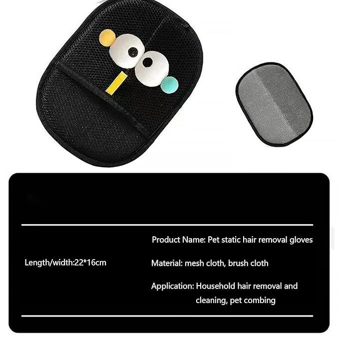 2Pcs Pet Hair Removal Gloves, CTEWRT Pet Hair Remover Gloves for Cats & Dogs, 2025 New Upgraded Animal Fur Removal Tool, Electrostatic Pet Hair Removal Gloves Brush, Reusable Pet Hair Remover Glove