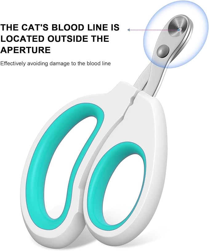 Aogeili Cat Claw Nail Clippers, Beginner Friendly Safety Trimmer, Pet Grooming Essentials Accessories with Stainless Steel Non Slip Handle for Kitten Puppy Rabbit Small Pets