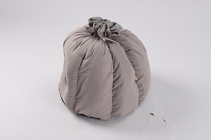 50x50x48cm Large Gray Cat House - Plush Soft Pet Bed Cave for Cats & Kittens, Durable Enclosed Cat Hideaway with Removable Cushion, Indoor Cat Furniture