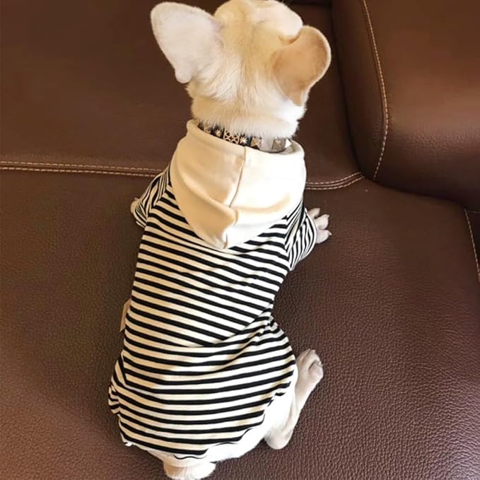 Matching Dog and Owner Clothes - Mom Dad Dog Sweatshirt Hoodie Separately Sold, Striped Sweaters for Small Cats,Cat Birthday Christmas Outfits (X-Large, Pet-Black)