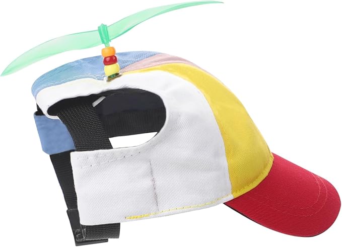 Cats Dogs Propeller Hat Halloween Costume Accessory for Cats Dogs Cute Funny Colorful Pets Rainbow Helicopter Hat Baseball Cap