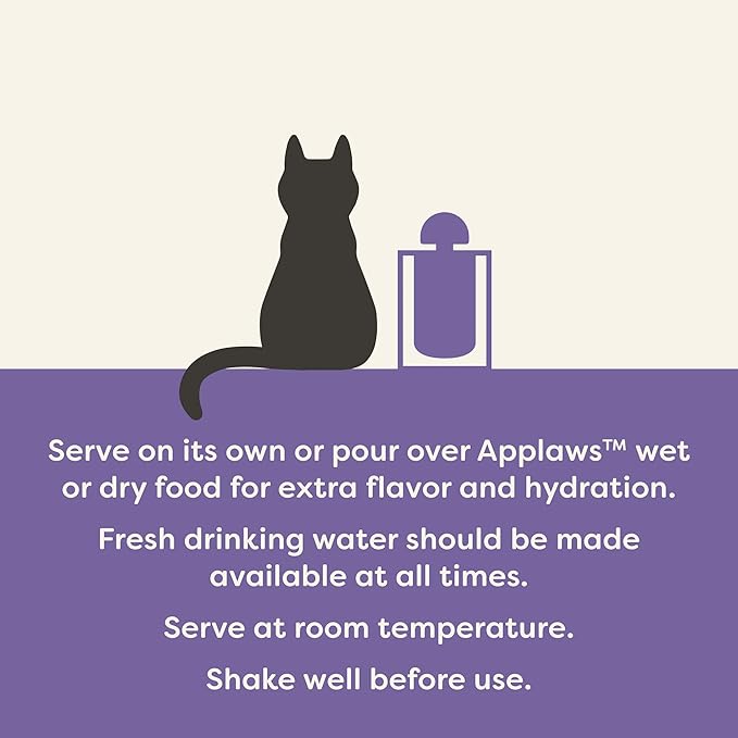 Applaws Natural Bone Broth Wet Cat Food Topper, Limited Ingredient Broth for Cats, Protein Wet Food Topper for Cats, Fish and Chicken Variety Pack(6 x 3oz Spout Pouches)