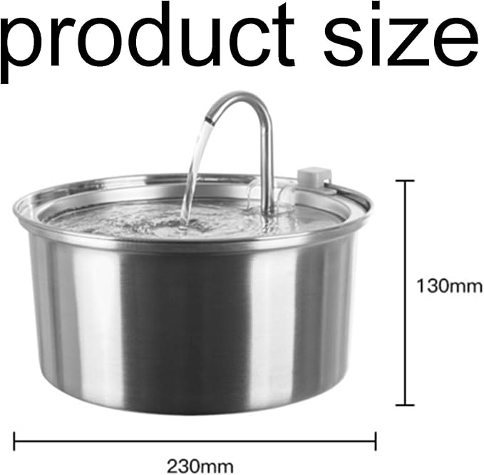 Pet Water Fountain, Four-Stage Filtration System, Silent Low-Noise Design, 3.2L Large Capacity, Stainless Steel Design, Perfect for Cats and Dogs