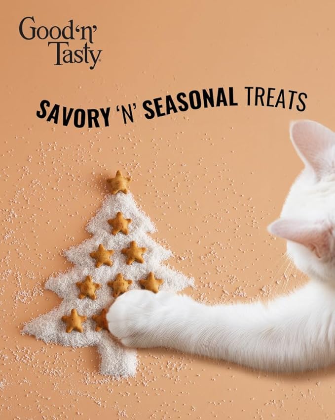 Good ‘n’ Tasty Savory Spoonables with Real Salmon, Tuna & Krill, 6 Count Tube, Triple Flavor Squeezable Lickable Wet Treats for Cats with Built-in Spoon for Less Mess, 6 Pack