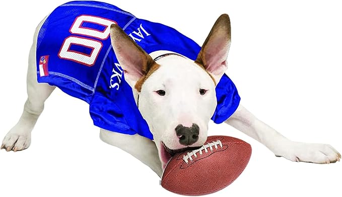 Pets First NCAA College Kansas Jayhawks Mesh Jersey for DOGS & CATS, Small.Licensed Dog Jersey with your Favorite Football/Basketball College Team