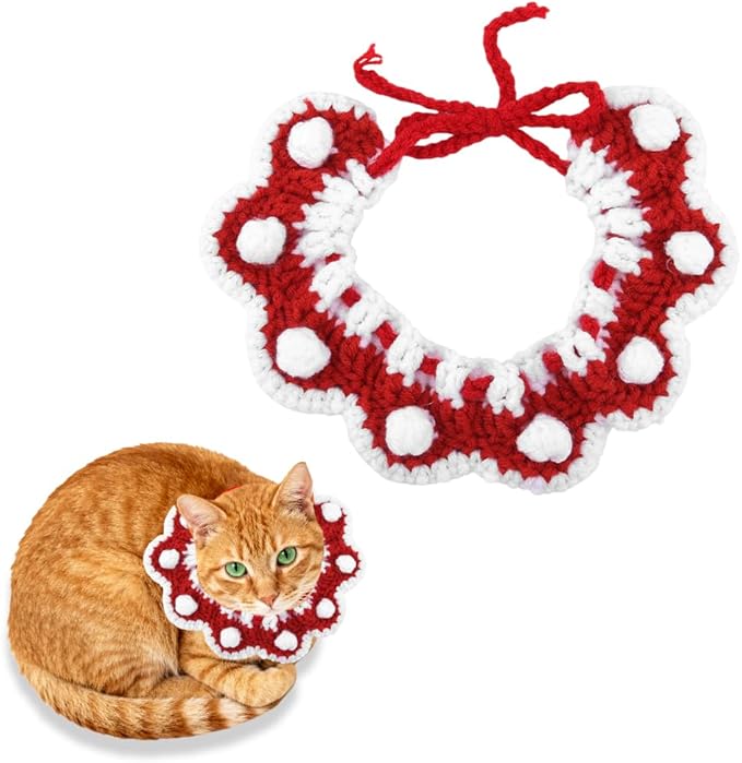 Small Dog Cat Bib Collar Pet Scarf Bib Small Dog Wedding Christmas Holiday Bandana Cats Birthday Party Outfit Cat Dress Up Accessories Tiny Dogs Neck Decoration Cats Saliva Towel Costume for Dogs Pet