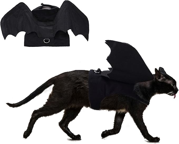 Rypet Bat Wings Pet Costume, Polyester Felt Cloth, Small, Halloween, Unisex, Durable, Easy to Clean, Bat Wings Costume for Small Dogs Cats