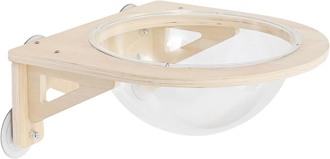 Wooden Cat Hammock, Clear Space Capsule Cat Bed, Wall-Mounted Kitten Walls Shelves Kitty Beds Small Pets Beds, Cats Toy Perch House for Sleeping, Playing, Climbing and Lounging