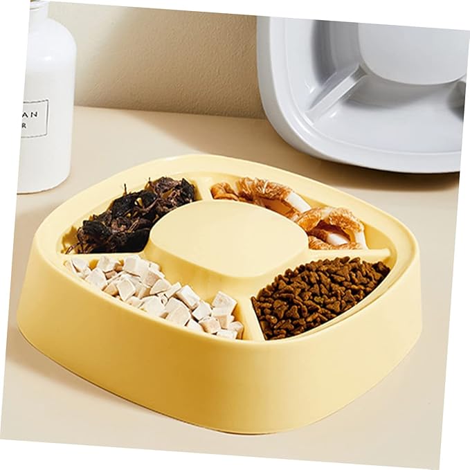 ORFOFE Cat Food Bowl Multifunctional Pet Feeder for Dogs and Cats Divided Design for Slow Feeding Easy Multiple Pets