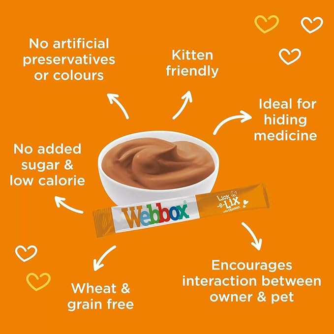 Webbox 5 Lick-E-Lix Chicken Cat Treats, 15g