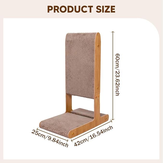 Baoblaze T Shaped Cat Scratcher Bed Cat Scratching Board Rest and Play Wear Resistant for Indoor Supplies Furniture Protector, Style A