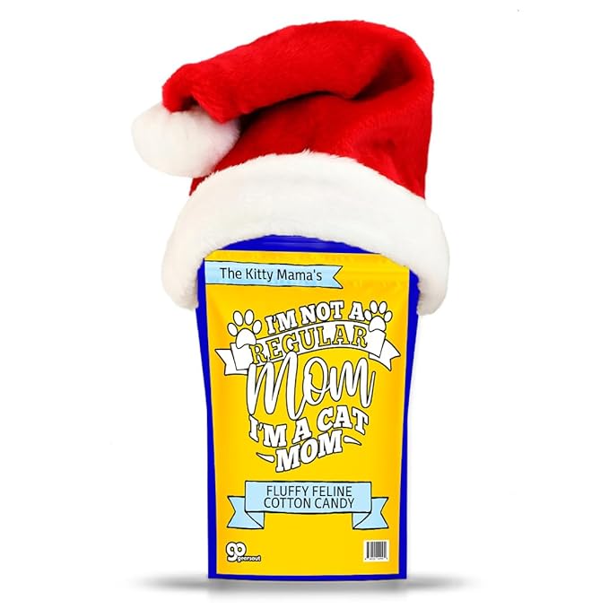 Delightful Fluffy Feline Cat Mom Cotton Candy - Gourmet Pet Treats with Irresistible Flavor for Happy Cats - Pouch for Spoiling Your Feline Friend