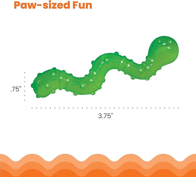 Petstages Orkakat Wiggle Worm Dental Catnip Cat Chew Toy