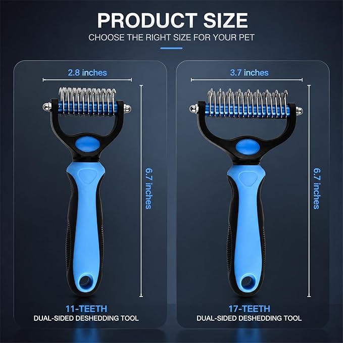 Vivanchor Pet Pro, Dual-Sided Pet Pro Grooming Tool, Cat Brush Rake and Long Haired Dog Brushes, Pets Knotter Dogs and Cats for Grooming Hair Pets Tools (Rose red B, 1PCS)