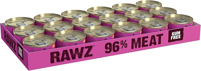 Rawz Natural Premium Pate Canned Cat Wet Food - Made with Real Meat Ingredients No BPA or Gums -3 oz Cans (Case Pack of 18) (Rabbit)