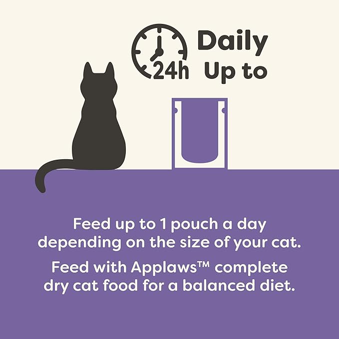 Applaws Natural Wet Cat Food in Mousse, Limited and Natural Ingredients, Grain-Free, High Protein with No Artificial Additives, Fish Variety Pack (12 x 2.47oz Pouches)
